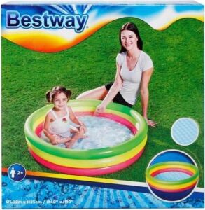 Bestway 3 Halka Renkli Yuvarlak Havuz