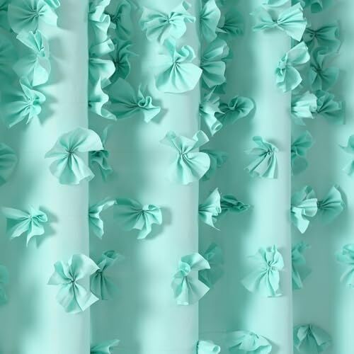 Lush Decor Riley Duş Perdesi, 182,88 cm x 182,88 Cm, Aqua