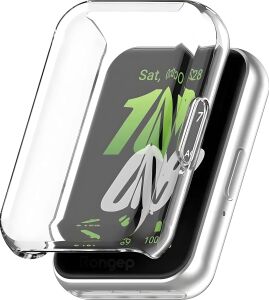 Galaxy Fit 3 Için 360° Kasa Koruyucu Yumuşak Tpu Kılıf Dokunma ve Netliği Etkilemeyen Galaxy Fit3 Koruyucu Darbelere Karşı  Fit 3 Ekran Koruyuculu Kılıf (Şeffaf)