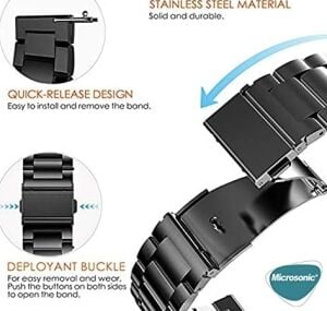 Xiaomi Watch S1 Pro Metal Stainless Steel Kordon (Xiaomi Watch S1 Pro ile Uyumlu Kordon, Akıllı Saat Kayışı)