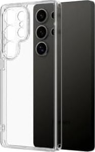 ile Uyumlu Tam Korumalı Telefonunuzun Görünmesini Sağlayıp Telefonunuzun Kendi Güzelliğini Ön Plana Çıkaran Şarj Bölümü Tıpalı Koruma Sağlayan Şeffaf Silikon Telefon Kılıfı (S25 Ultra)