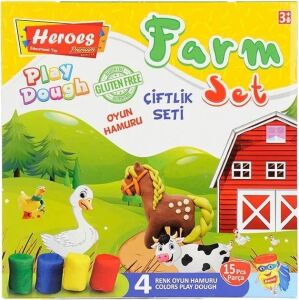 ERN-588 Heroes Orta Kutulu Çiftlik Oyun Hamuru Seti