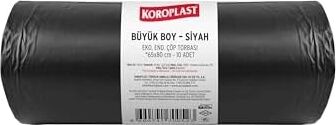 Ekonomik Endüstriyel Büyük Siyah Çöp Torbası 10’lu 65×80 Cm, Kalın & Dayanıklı, Çift Katlı, Geri Dönüştürülebilir Atık Torbası; Restoran, Fabrika, Inşaat, Ofis ve Depo Için Güçlü Çöp Poşeti