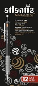 Office Atlantis Versatil Kalem 0.5 mm 12'li Ambalaj Siyah