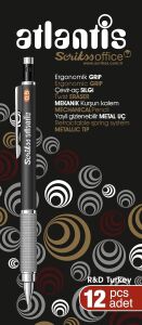 Office Atlantis Versatil Kalem 0.5 mm 12'li Ambalaj Siyah