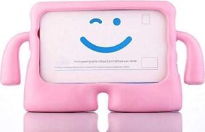 Çocuklar Için Kılıf Ağır Hizmet Darbeye Dayanıklı Kılıf Çocuklara Dayanıklı Koruyucu Çocuk Kılıfı Standlı (Toz Pembe, A9 Plus X210/TAB S9 X710/S9 Fe X510/T870)