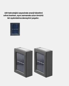Solar Dış Mekan Aplik Su Geçirmez Dayanıklı LED Aydınlatmalı