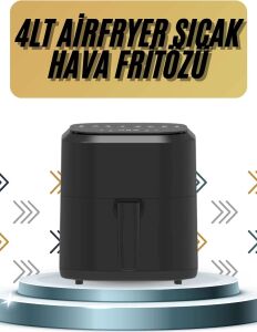4l Airfryer Hazneli Hava Fritözü Yağsız Fritöz Taşınabilir Fırın Işlevi Gören Pratik
