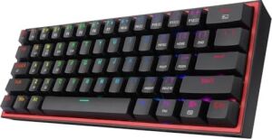 K616 Fizz Pro% 60 3 Modlu Kablolu, 2.4ghz Kablosuz, Bluetooth Mekanik Oyun Klavyesi, 61 Tuşlu Kompakt W/siyah Renkli Tuş Kapakları, Doğrusal Kırmızı Anahtar, Pro Sürücü/yazılım Destekli