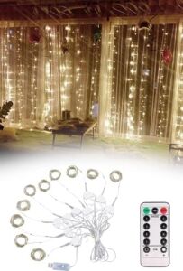Uzaktan Kumandalı LED Perdeye Takılabilen Kancalı Işık USB 3x3 Metre Peri Perde LED