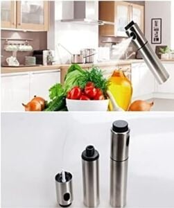 Paslanmaz Çelik Gövdeli Spray Yağlık - Sirke/zeytinyağ/yağ Püskürtücü