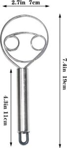 Profesyonel Paslanmaz Çelik Danimarka Hamur Çırpıcı