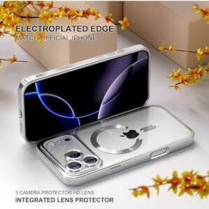 - iPhone 17 Pro Max ile Uyumlu Magsafe Destekli Kamera Korumalı Şeffaf Yumuşak Telefon Kılıfı