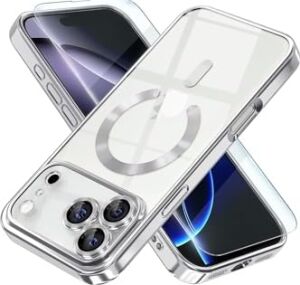 - iPhone 17 Pro Max ile Uyumlu Magsafe Destekli Kamera Korumalı Şeffaf Yumuşak Telefon Kılıfı