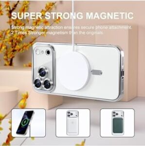 - iPhone 17 Pro Max ile Uyumlu Magsafe Destekli Kamera Korumalı Şeffaf Yumuşak Telefon Kılıfı