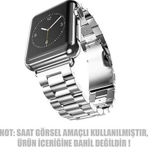 Apple Watch Ultra Için Metal Stainless Steel Kordon Gümüş [watch Ultra ile Uyumlu Kordon - Gümüş]