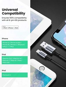 Mfi Lisanslı Usb-A & Lightning Örgülü Data ve Şarj Kablosu, 2 Metre, Siyah, ‎60158