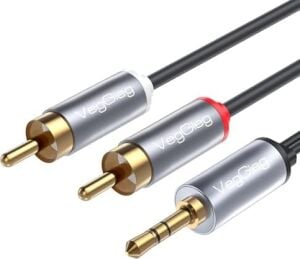 3.5mm Aux To 2 Rca Hi-Fi Ses Kablosu 3 Metre