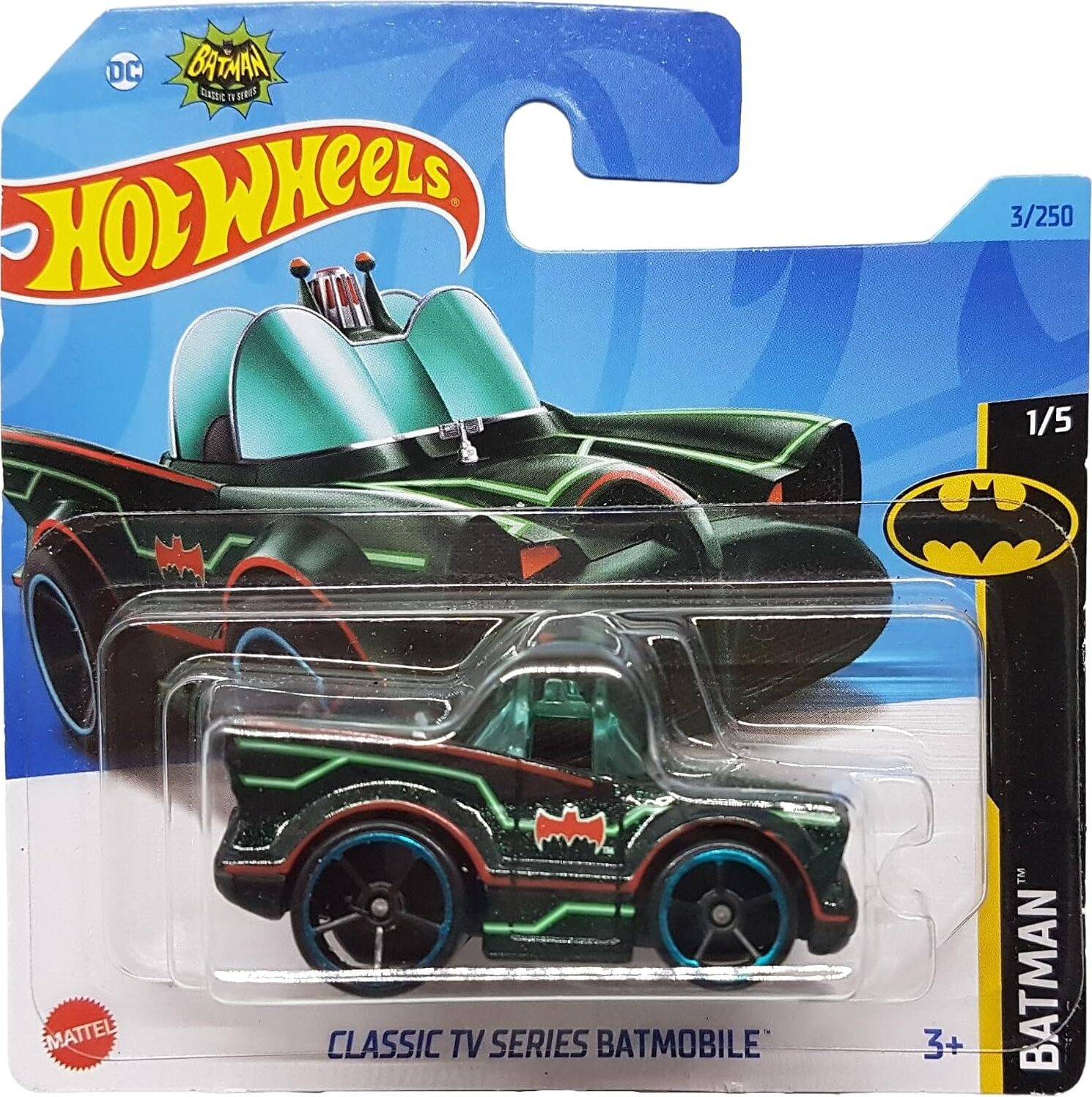 - Klasik Tv Dizisi Batmobile - Batman 1/5 - HKJ72 - Kısa Kart - Dc - Mattel 2023