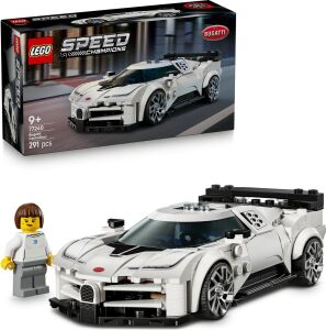 Bugatti Centodieci 77240 – 9 Yaş ve Üzeri Çocuklar Için Koleksiyonluk Model Araba, Detaylı Yarış Arabası ve Sürücü Figürüyle Oyun ve Sergileme Yapım Seti (291 Parça)