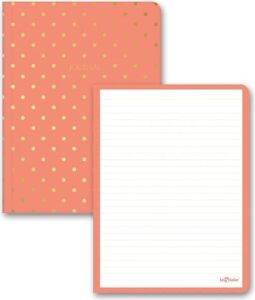 Puantiyeli Mini Defter Çizgili Mercan 14X20 cm