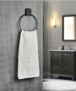 Paslanmaz Çelik Yapışkanlı Yuvarlak Havluluk | Delmeden Montaj | Banyo, Mutfak, Lavabo Kullanımı