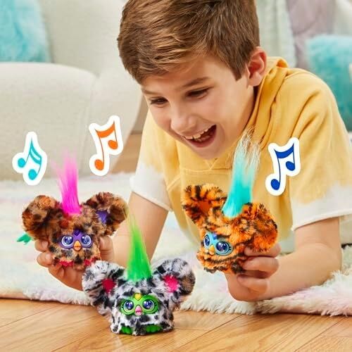 Furby Furblets Moo-Boo Mini Friend, Kızlar ve Erkekler Için Elektronik Peluş Oyuncaklar, Inek, Siyah ve Beyaz, Mobilya Konuşuyor ve Müzik Çalar, Seri 5, Okula Dönüş Hediyeleri, 6 Yaş ve Üzeri