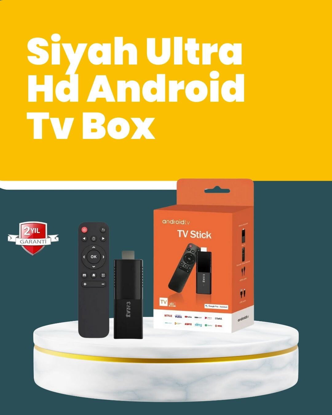 Android Tv Stick Wifi ve Bluetooth Bağlantılı