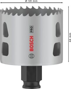 1 x Pro Multi Material Power Change Plus Hole Testere (Softwood, Drywall, Ø 59 Mm, Professional Accessory Rotary Drill/drivers)