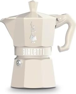 - Moka Exclusive: 3 Cups Ocak Üstü Espresso Pişirici - 130ML - Krem Renk - Alüminyum Gövde - Patentli Güvenlik Valfi - Tüm Ocak Türleri Için Uygundur (Indüksiyon Hariç)