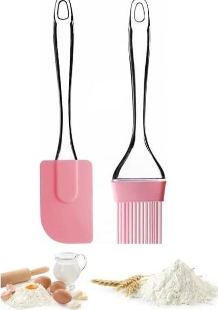Silikon Spatula ve Fırça Seti, Silikon Yağ Fırçası, Silikon Yağ Sos Yumurta Fırçası, Damla Saplı Mutfak Hamur Spatula
