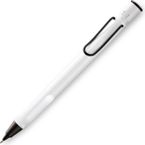 L119WTB Safari Mekanik Kalem, Beyaz Siyah Klips, 0,02 Inç (0,5 Mm), Sınırlı Üretim