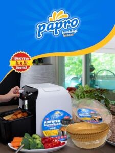 Airfryer Pişirme Kağıdı, Fritöz Yağlı Kağıdı, Yanmaz Kağıt Xxl Uyumlu 50 Adet (Kare) (1, Kare Büyük Boy 20X20)