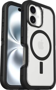 iPhone 16 Uyumlu Defender Series Xt Magsafe Kılıf, Darbeye Karşı Koruyucu Kılıf, Şeffaf/siyah