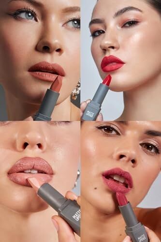Yoğun Renk Veren Uzun Süre Kalıcı Nemlendirici Kadifemsi Mat Ruj - Lipstick 402 Nude