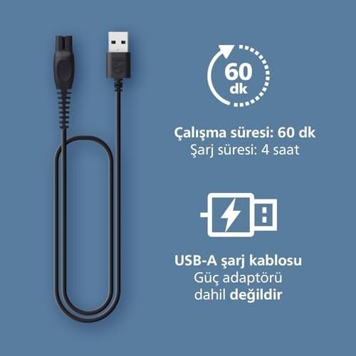 Beard Trimmer 3000 Serisi, Siyah, 20 Uzunluk Ayarı, Kendini Bileyen Bıçaklar, 60 Dakika Kablosuz Kullanım, Usb-A Şarj, BT3617/15