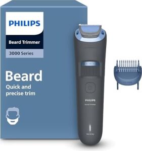 Beard Trimmer 3000 Serisi, Siyah, 20 Uzunluk Ayarı, Kendini Bileyen Bıçaklar, 60 Dakika Kablosuz Kullanım, Usb-A Şarj, BT3617/15