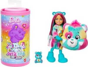 Cutie Reveal Sevimli Ayıcıklar Chelsea Küçük Bebek ve Aksesuarları, Pelüş Hayvan Kostümü ve Renk Değişimi Dahil 6 Sürpriz Içeren 2. Seri (Stiller Çeşitlilik Gösterebilir), JGH75