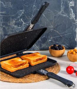 Usta Tostçu Granit Döküm Ocak Üstü El Tost Makinesi ST-101 | Çıkarılabilen Plakaları Temizliğinizde Kolaylık Sağlayacaktır.