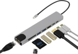 USB C Çoklu Port Adaptör HDMI USB Ethernet Sd Kart Hub
