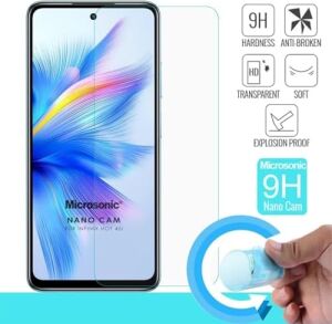 Hot 40I Nano Glass Cam Ekran Koruyucu [hot 40I ile Uyumlu Ekran Koruyucu - Şeffaf]
