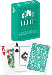 Copag %100 Plastik Oyun Kartları, Poker Boyu Endeks Tek Deste, Yeşil