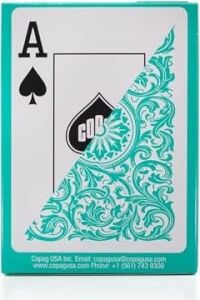Copag %100 Plastik Oyun Kartları, Poker Boyu Endeks Tek Deste, Yeşil