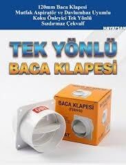 Filtreli Baca Klapesi - Aspiratör Davlumbaz Koku Önleyici - Bacadan Gelen Haşerelere Son