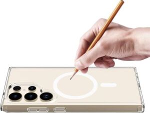 Galaxy S26 Ultra Kılıf Kablosuz Şarj Özellikli Silikon Darbe Emici Şeffaf Kılıf