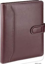 2k 5241 Ajanda Tarihsiz Çizgili 17X24 Cm. Ajanda/defter Hesap Makineli Suni Deri Organizer, Bordo