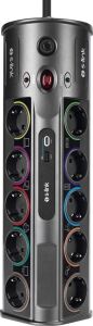 SP10AF 3m 1860 Joule 1.5mm 1 USB 1 Typec 2.1A/5V 16A 250V 3680W 10LU Akım Korumalı Priz