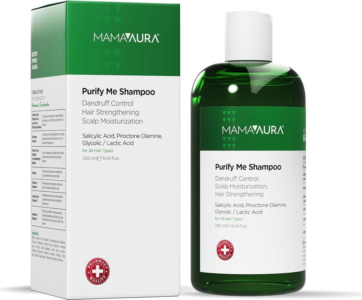 Purify Me Şampuan, Kepek Görünümünü Azaltmaya Yardımcı ve Kaşıntıyı Yatıştırmaya Destekleyen Arındırıcı Şampuan, 250 ml