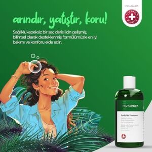 Purify Me Şampuan, Kepek Görünümünü Azaltmaya Yardımcı ve Kaşıntıyı Yatıştırmaya Destekleyen Arındırıcı Şampuan, 250 ml