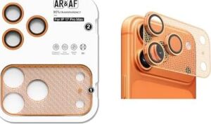 Senon Apple iPhone 17 Pro Max Zore Cl-22 Parmak Izi Bırakmayan Anti-Reflective 2in1 Kamera Lens Koruyucu (Turuncu)